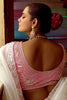 Adorable White Border Work Organza Event Wear Saree With Blouse