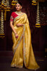 Enchanting Mustard Embroidered Kanjivaram Silk Haldi Wear Saree