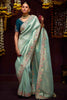 Superb Sea Green Heavy Border Work Kanjivaram Silk Traditional Saree