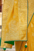 Shocking Yellow Zari Weaving Dola Silk Haldi Wear Saree With Blouse