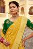 Shocking Yellow Zari Weaving Dola Silk Haldi Wear Saree With Blouse