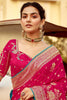 Incredible Pink Zari Weaving Dola Silk Wedding Saree With Blouse