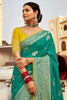 Captivating Teal Green Zari Weaving Dola Silk Festival Wear Saree