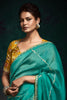 Ravishing Teal Green Embroidered Tissue Silk Festival Wear Saree