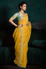 Exquisite Yellow Embroidered Silk Haldi Wear Saree With Blouse