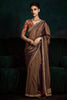 Winsome Brown Tissue Silk Function Wear Saree With Blouse