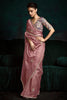 Alluring Pink Tissue Silk Engagement Wear Saree With Blouse