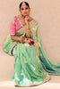 Fantastical Pista Green Embroidered Viscose Saree With Blouse