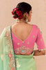 Fantastical Pista Green Embroidered Viscose Saree With Blouse