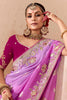 Beautiful Purple Embroidered Viscose Engagement Wear Saree