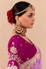 Beautiful Purple Embroidered Viscose Engagement Wear Saree