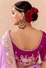 Beautiful Purple Embroidered Viscose Engagement Wear Saree