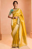 Majestic Yellow Zari Weaving Silk Haldi Wear Saree With Blouse