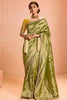 Fantastical Green Zari Weaving Silk Mehendi Wear Saree With Blouse