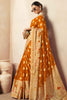 Dazzling Orange Paithani Border Georgette Event Wear Saree