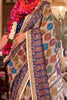 Winsome Cream Printed Silk Casual Wear Saree With Blouse