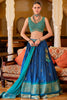 Surprising Blue Zari Weaving Silk Designer Lehenga Choli With Dupatta