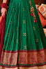 Startling Green Zari Weaving Silk Wedding Lehenga Choli With Dupatta