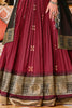 Outstanding Maroon Zari Weaving Silk Wedding Wear Lehenga Choli