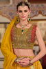 Lovely Yellow Foil Print Silk Haldi Wear Lehenga Choli With Dupatta