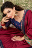Pretty Maroon Swarovski Work Georgette Festival Wear Saree With Blouse
