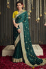 Phenomenal Green Embroidered Silk Mehendi Wear Saree With Blouse