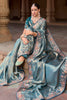 Glamorous Sky-Blue Sequins Silk Reception Wear Saree With Blouse