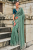 Bewitching Sea Green Cut Dana Work Tissue Silk Function Wear Saree