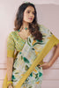 Gorgeous Yellow Digital Printed Silk Event Wear Saree With Blouse