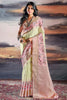 Astonishing Light Pink Digital Print Satin Function Wear Saree