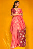 Ravishing Pink Zari Weaving Silk Function Wear Saree With Blouse