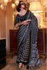 Wonderful Black Patola Print Satin Function Wear Saree With Blouse