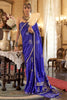 Pretty Royal Blue Zari Weaving Satin Event Wear Saree With Blouse