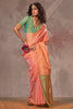 Glamorous Orange Zari Weaving Silk Event Wear Saree With Blouse