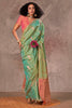 Stunning Teal Green Zari Weaving Silk Festival Wear Saree With Blouse