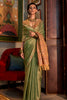 Enchanting Green Zari Weaving Silk Traditional Saree With Blouse