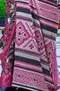 Beautiful Pink Printed Satin Festival Wear Saree With Blouse