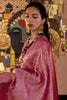 Glamorous Pink Zari Weaving Silk Festival Wear Saree With Blouse