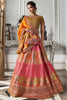 Charming Mustard Embroidered Banarasi Silk Wedding Wear Lehenga Choli