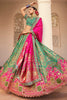 Stunning Green Zari Weaving Banarasi Silk Lehenga Choli With Dupatta