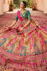 Cute Multi-Color Zari Weaving Banarasi Silk Bridesmaid Lehenga Choli