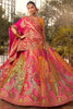 Wonderful Multi-Color Zari Weaving Banarasi Silk Bridal Lehenga Choli