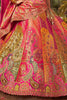Wonderful Multi-Color Zari Weaving Banarasi Silk Bridal Lehenga Choli