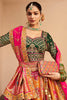 Amazing Orange Zari Weaving Banarasi Silk Bridesmaid Lehenga Choli