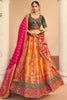 Amazing Orange Zari Weaving Banarasi Silk Bridesmaid Lehenga Choli
