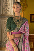 Contemporary Pink Patola Printed Silk Festival Wear Saree With Blouse