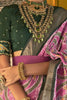 Contemporary Pink Patola Printed Silk Festival Wear Saree With Blouse