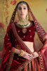 Pretty Red Jarkan Work Velvet Bridal Lehenga Choli With Double Dupatta