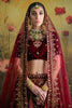 Attractive Maroon Velvet Bridal Wear Lehenga Choli With Double Dupatta