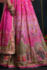 Beautiful Pink Zardosi Work Silk Wedding Lehenga Choli With Dupatta